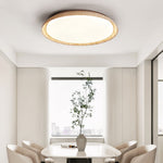 Aureum Edge Ceiling Light in Yellow Travertine — Modern Flush Mount LED