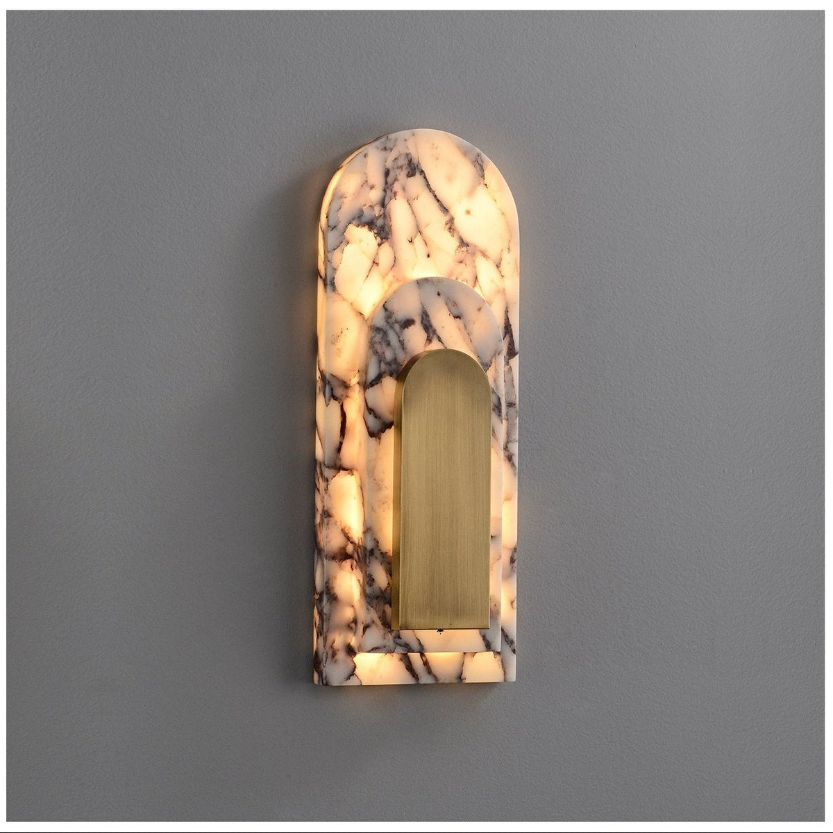 Aurevian Marble Wall Sconce – Sculptural LED Wall Light in Natural Stone