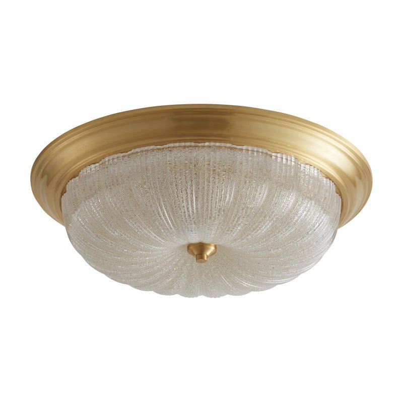 Aurevielle Semi Flush Ceiling Light in Brass and Glass
