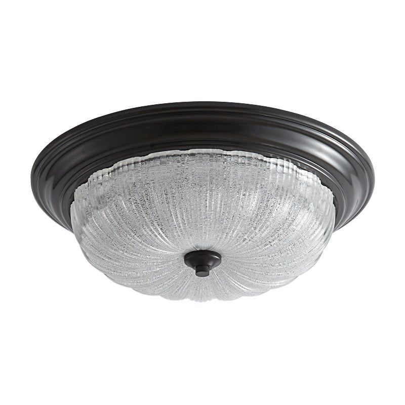 Aurevielle Semi Flush Ceiling Light in Brass and Glass