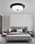 Aurevielle Semi Flush Ceiling Light in Brass and Glass