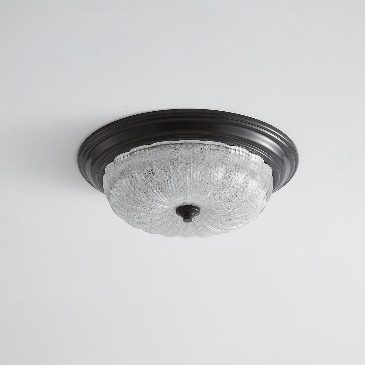 Aurevielle Semi Flush Ceiling Light in Brass and Glass