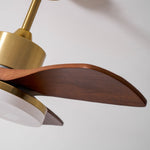 Aurevo Ceiling Fan Light with LED and Walnut Blades