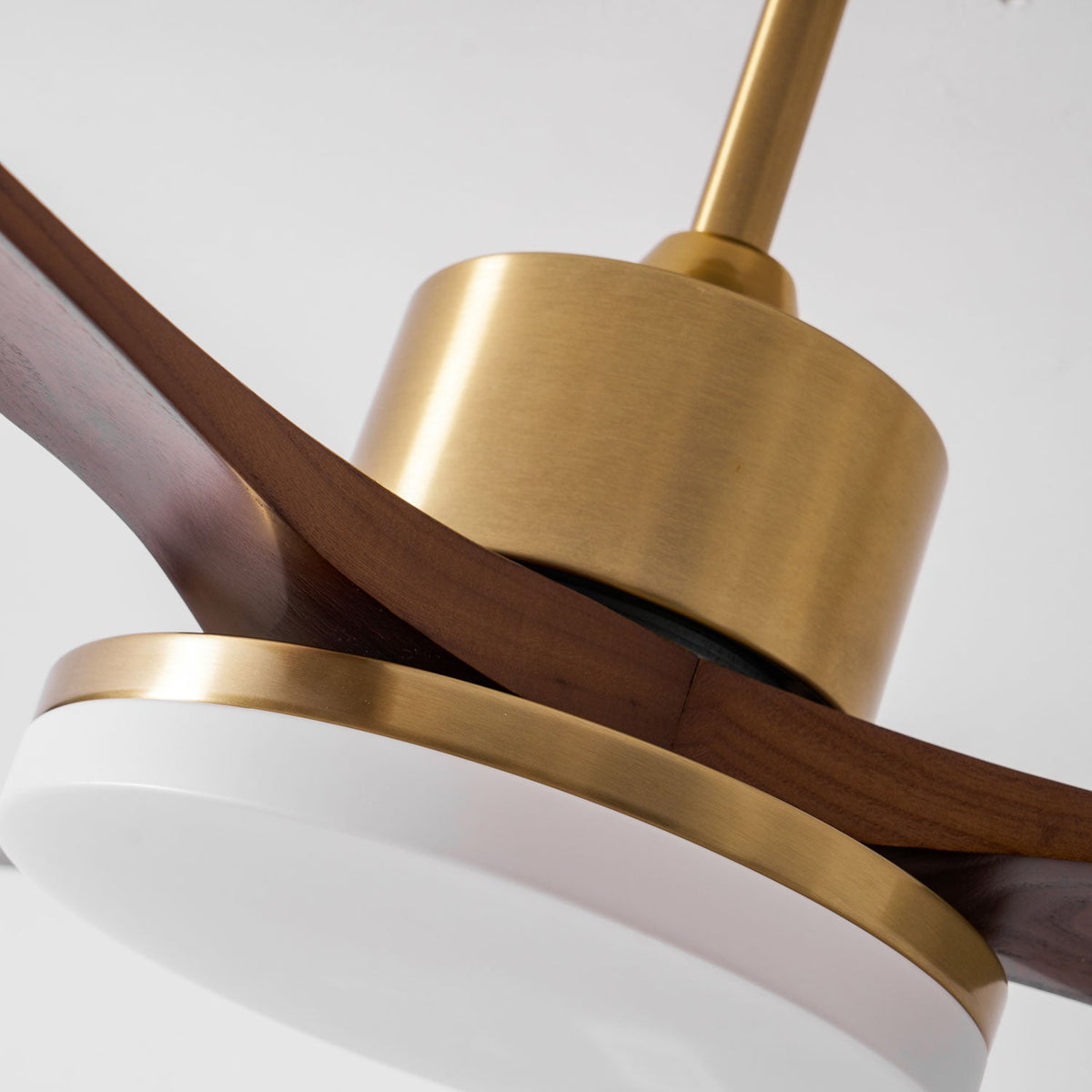 Aurevo Ceiling Fan Light with LED and Walnut Blades
