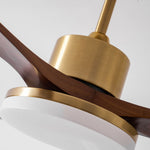 Aurevo Ceiling Fan Light with LED and Walnut Blades