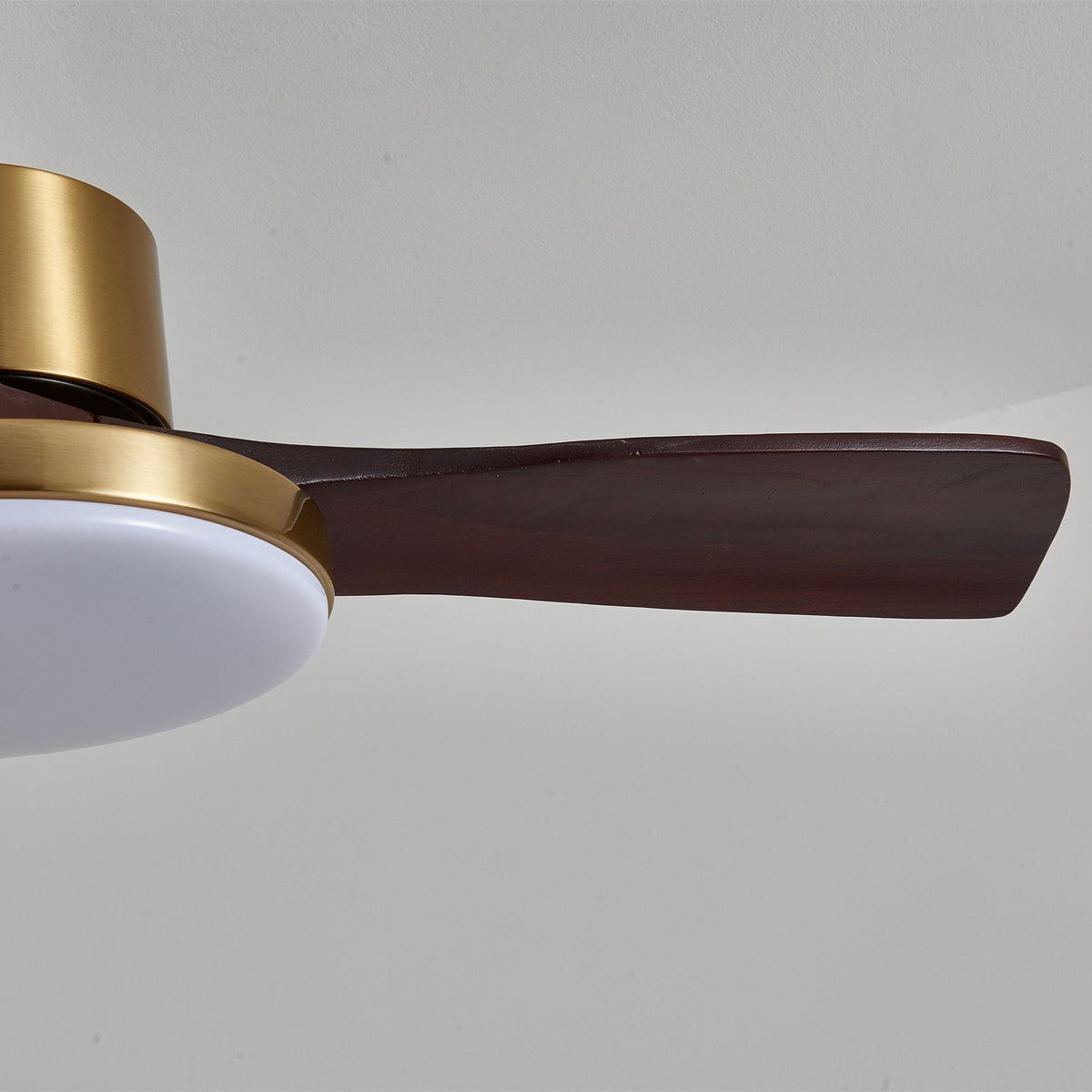 Aurevo Ceiling Fan Light with LED and Walnut Blades