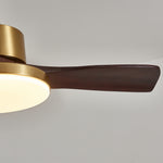 Aurevo Ceiling Fan Light with LED and Walnut Blades
