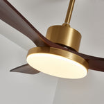 Aurevo Ceiling Fan Light with LED and Walnut Blades