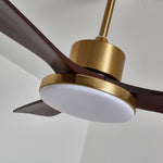 Aurevo Ceiling Fan Light with LED and Walnut Blades