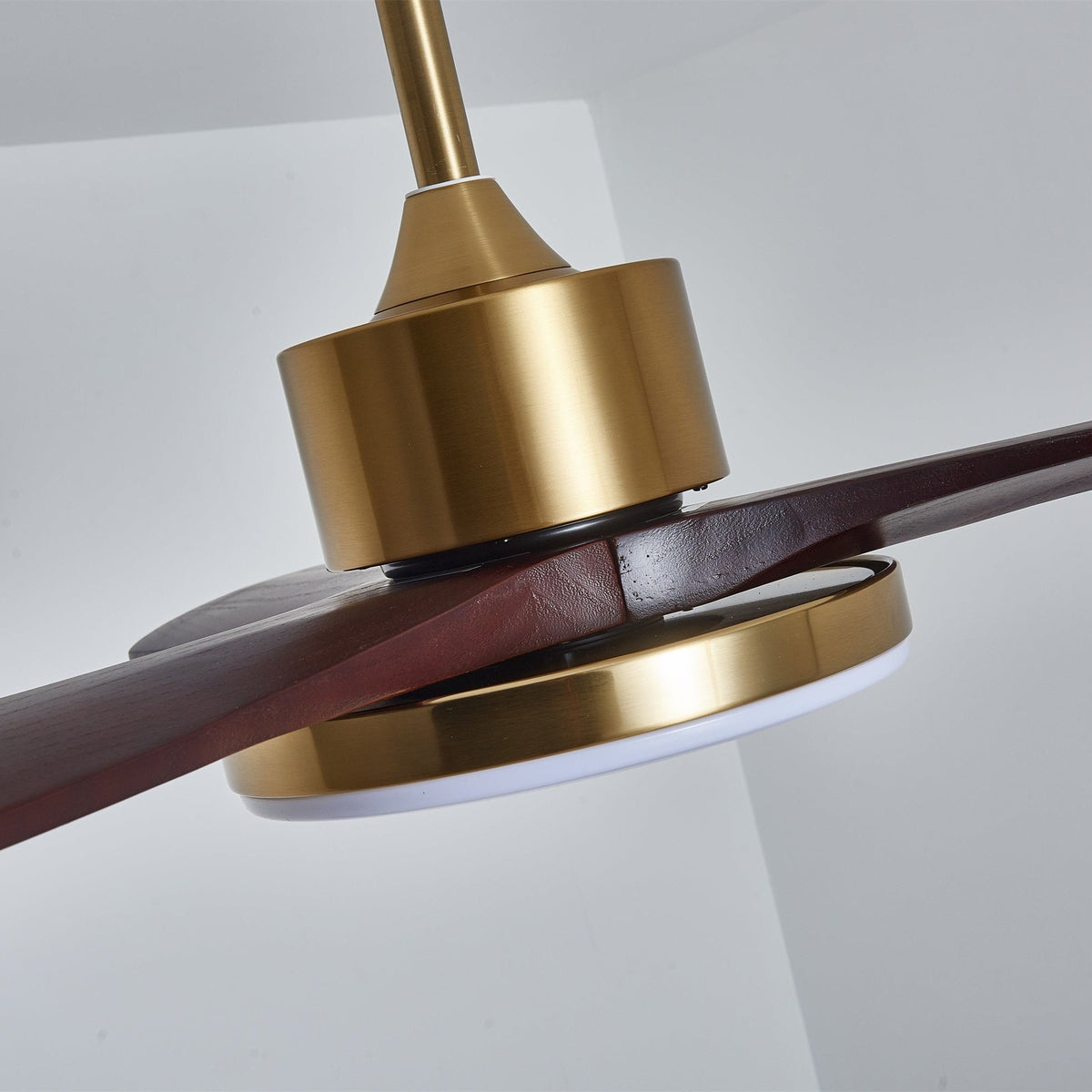 Aurevo Ceiling Fan Light with LED and Walnut Blades