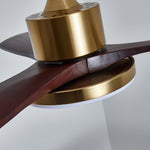Aurevo Ceiling Fan Light with LED and Walnut Blades
