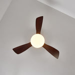 Aurevo Ceiling Fan Light with LED and Walnut Blades