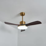 Aurevo Ceiling Fan Light with LED and Walnut Blades
