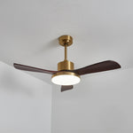Aurevo Ceiling Fan Light with LED and Walnut Blades