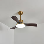 Aurevo Ceiling Fan Light with LED and Walnut Blades