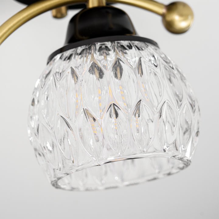 Auri Bird Ceiling Light – Sculptural Brass & Glass Flush Mount