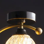 Auri Bird Ceiling Light – Sculptural Brass & Glass Flush Mount
