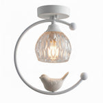 Auri Bird Ceiling Light – Sculptural Brass & Glass Flush Mount