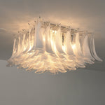 Aurielis Sculptural Glass Flush Ceiling Light for Modern Interiors