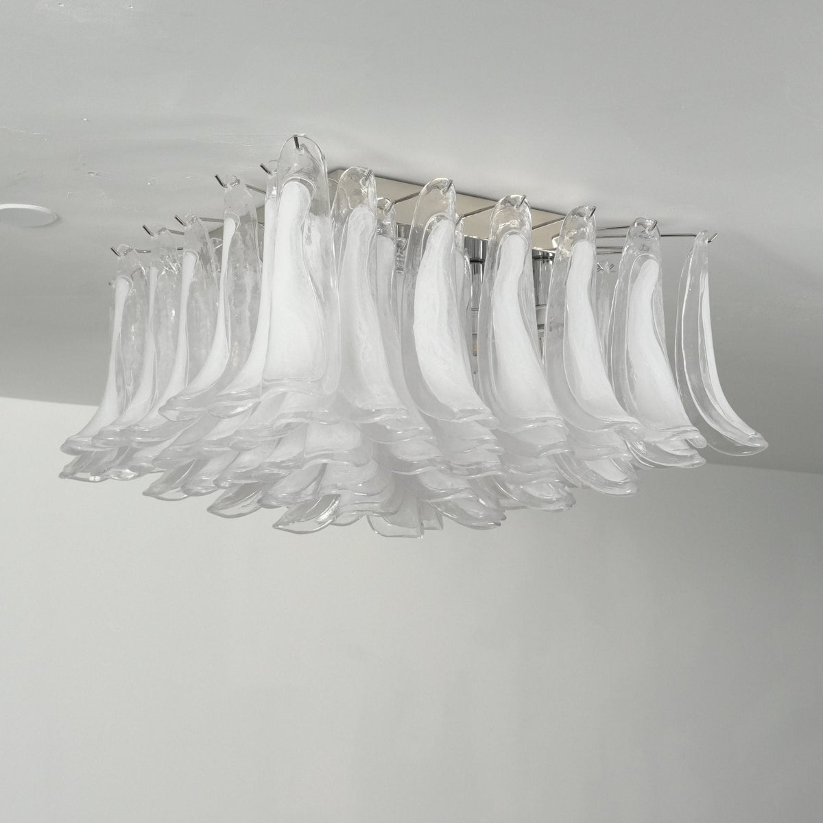 Aurielis Sculptural Glass Flush Ceiling Light for Modern Interiors