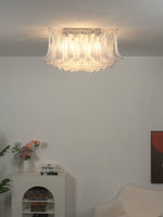 Aurielis Sculptural Glass Flush Ceiling Light for Modern Interiors
