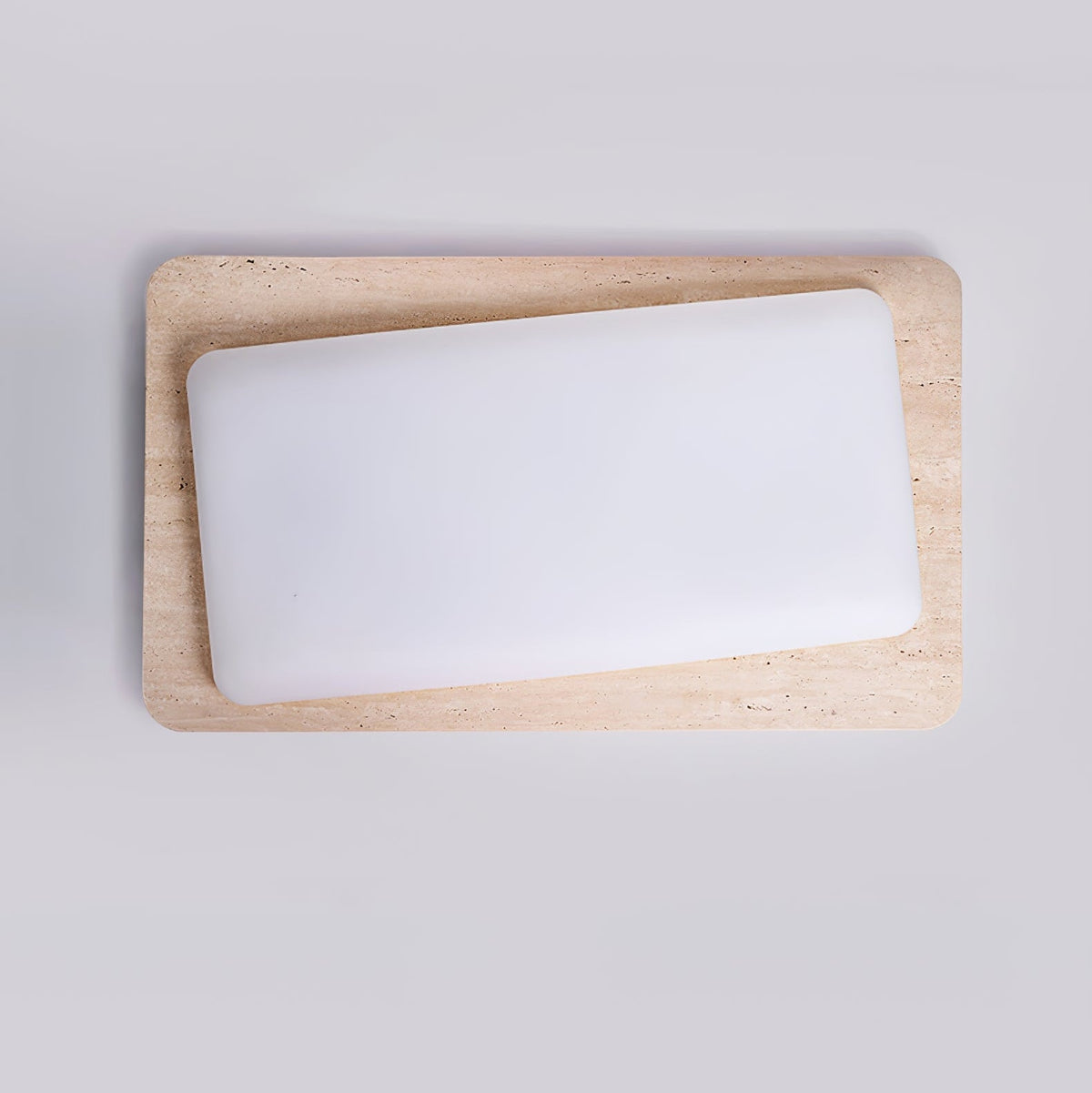 Aurilith Travertine Ceiling Light — Modern Flush Mount LED Fixture