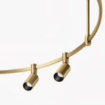 Auroom Round Chandelier in Gold Brass with Clear Acrylic Shades