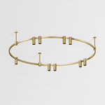 Auroom Round Chandelier in Gold Brass with Clear Acrylic Shades