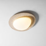 Aurora Travertine Ceiling Light – Modern Flush Mount LED Fixture