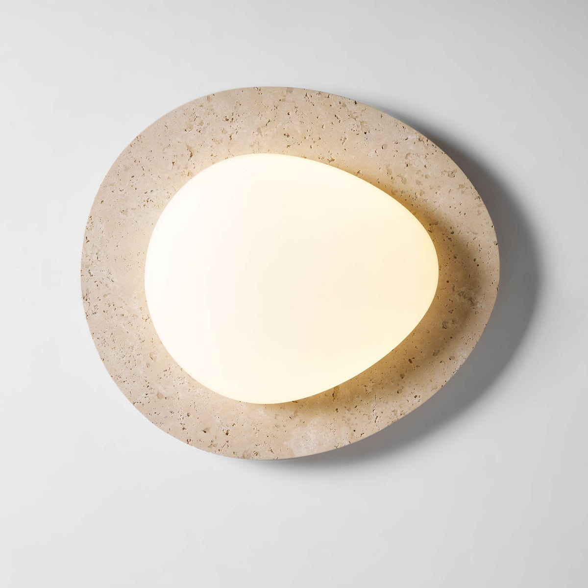 Aurora Travertine Ceiling Light – Modern Flush Mount LED Fixture