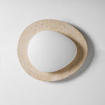 Aurora Travertine Ceiling Light – Modern Flush Mount LED Fixture