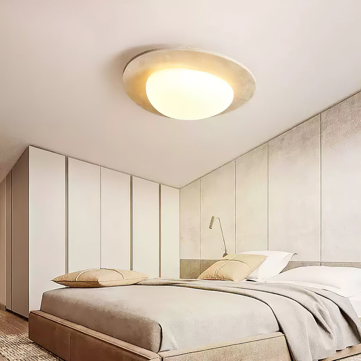 Aurora Travertine Ceiling Light – Modern Flush Mount LED Fixture
