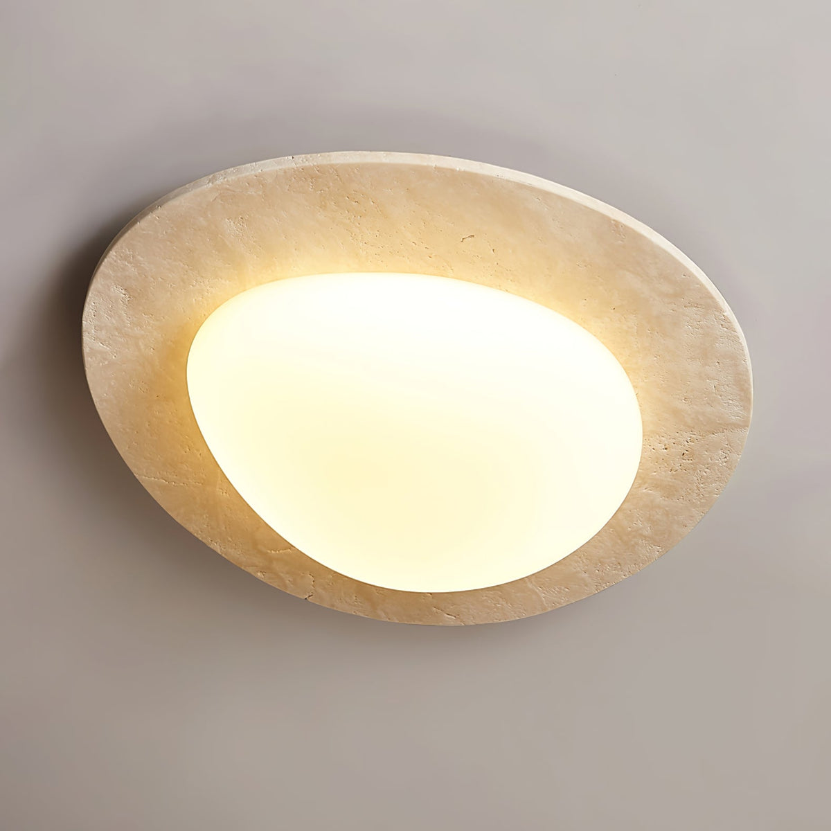 Aurora Travertine Ceiling Light – Modern Flush Mount LED Fixture