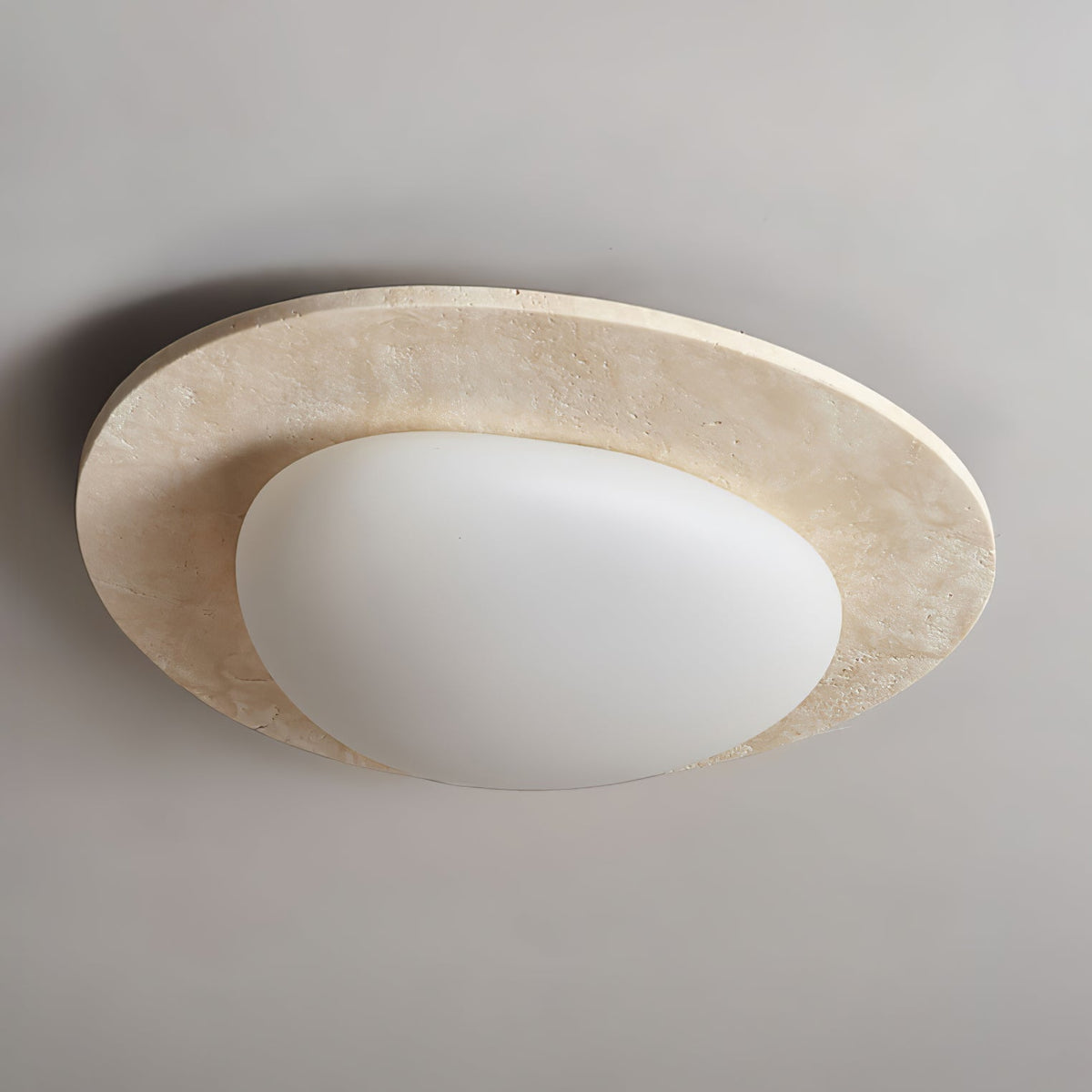 Aurora Travertine Ceiling Light – Modern Flush Mount LED Fixture