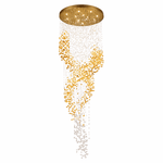 Aurum Cascade Chandelier – 1,500 Crystal Glass Pendant Light in Gold