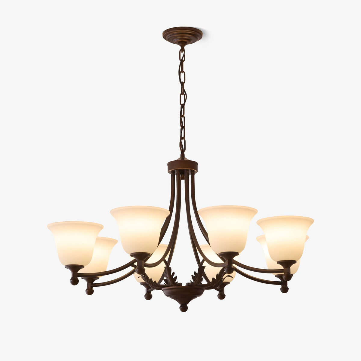 Aveline Bloom Chandelier — Modern Glass & Metal Pendant Light for Dining Room and Living Room