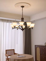 Aveline Bloom Chandelier — Modern Glass & Metal Pendant Light for Dining Room and Living Room