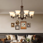 Aveline Bloom Chandelier — Modern Glass & Metal Pendant Light for Dining Room and Living Room
