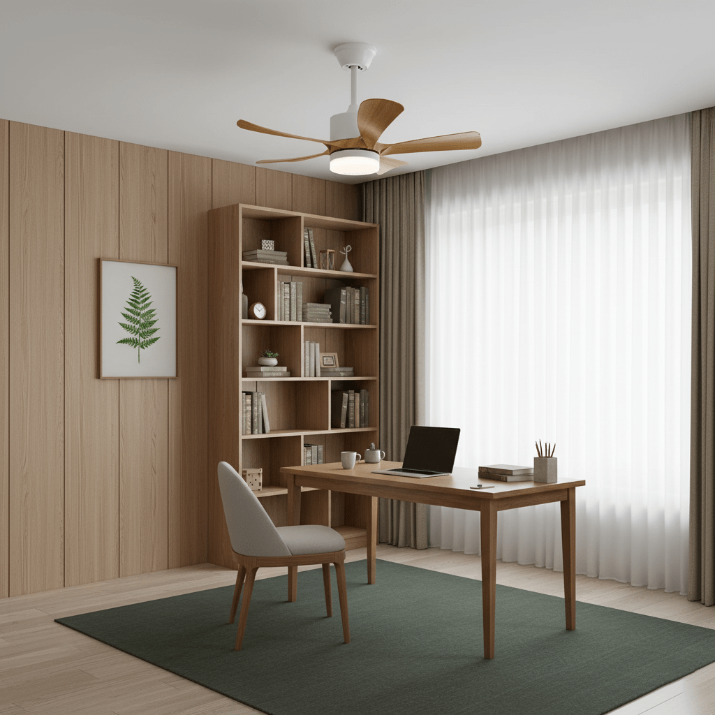 Avenli Ceiling Fan Light with LED and Wood Blades