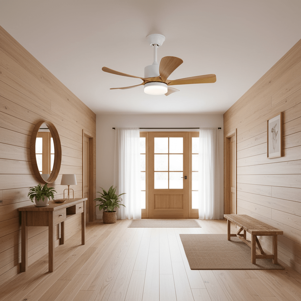 Avenli Ceiling Fan Light with LED and Wood Blades