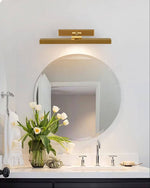 Avery Brass Wall Sconce – Modern Adjustable LED Wall Light for Bedroom, Living Room, and Office
