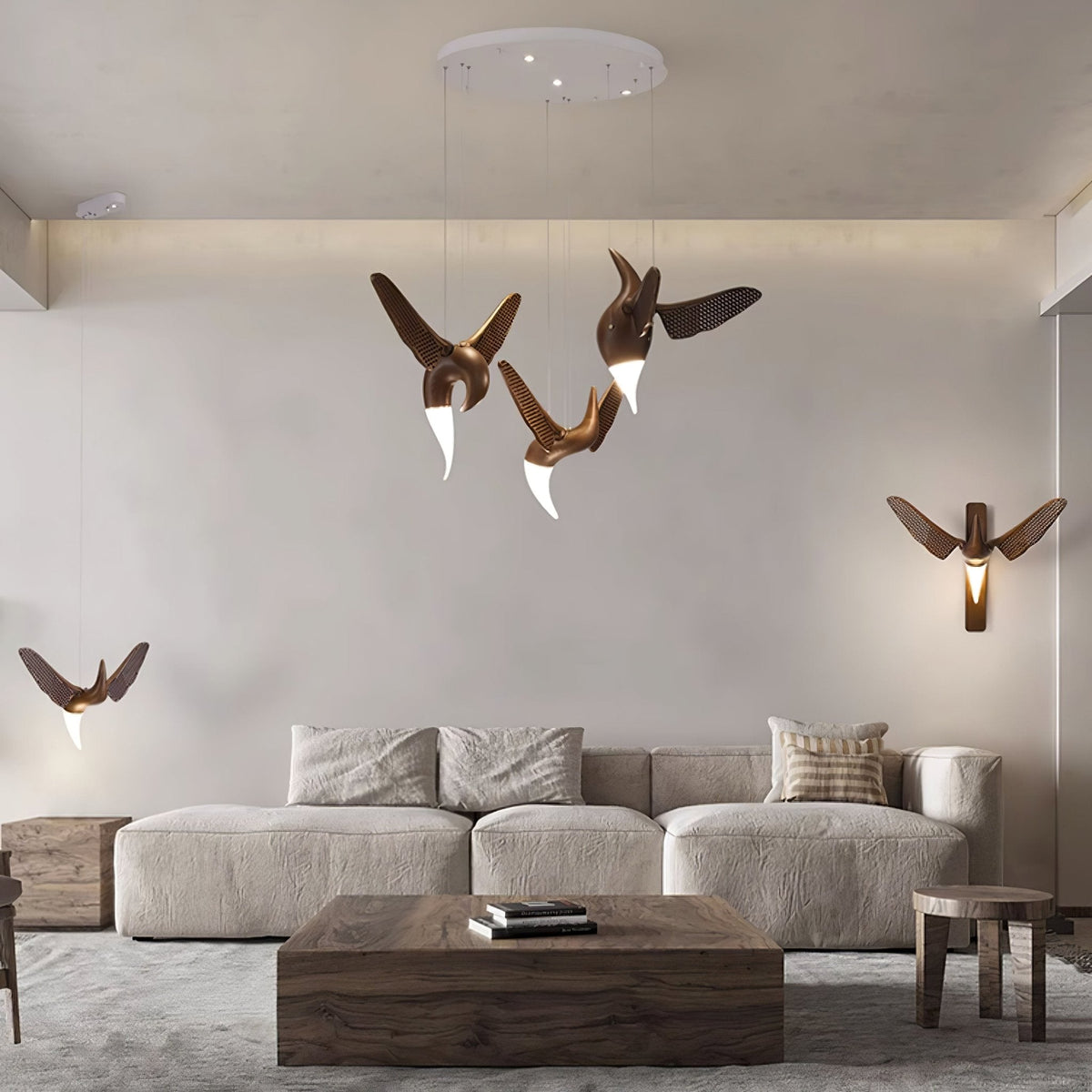 Avesa Sculptural Wood LED Wall Sconce for Modern Interiors