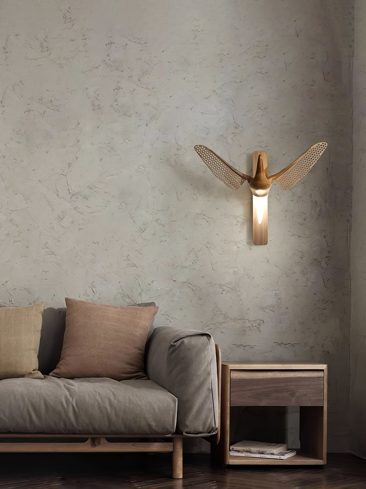 Avesa Sculptural Wood LED Wall Sconce for Modern Interiors