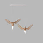 Avian Flight Chandelier – Sculptural Wooden Bird Pendant Light