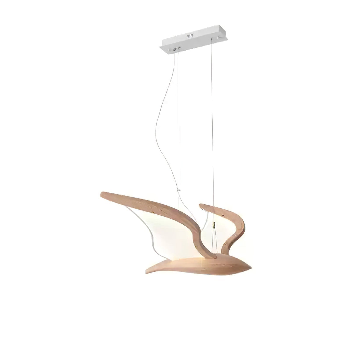 Avina Wing Pendant Light – Sculptural Wood LED Chandelier for Modern Interiors