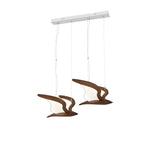 Avina Wing Pendant Light – Sculptural Wood LED Chandelier for Modern Interiors