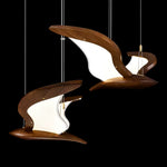 Avina Wing Pendant Light – Sculptural Wood LED Chandelier for Modern Interiors