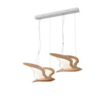 Avina Wing Pendant Light – Sculptural Wood LED Chandelier for Modern Interiors