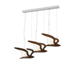 Avina Wing Pendant Light – Sculptural Wood LED Chandelier for Modern Interiors