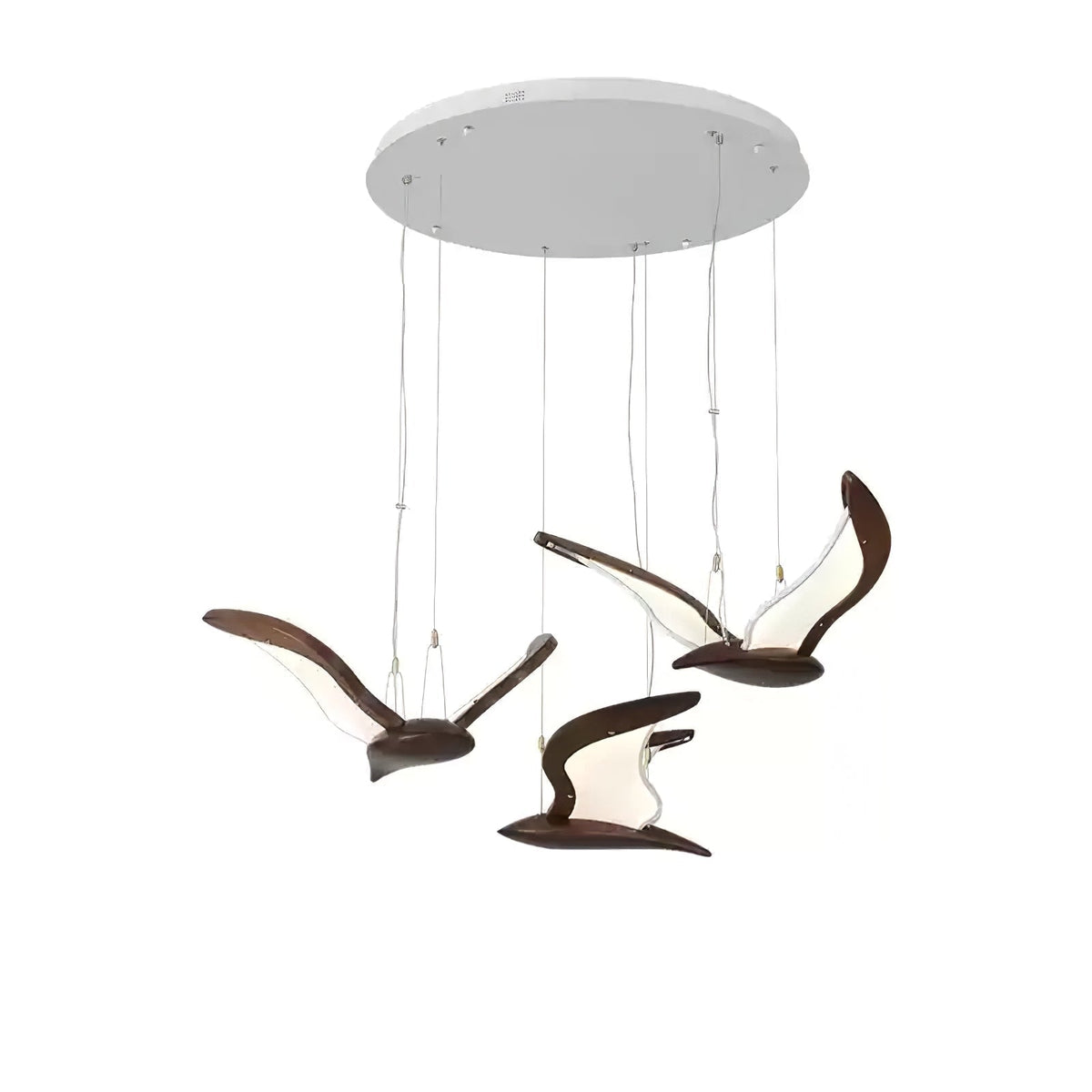 Avina Wing Pendant Light – Sculptural Wood LED Chandelier for Modern Interiors